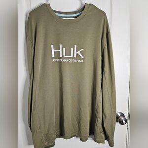 Huk Olive Long Sleeve Tee